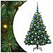 Albero di Natale artificiale con 150 LED Verde 120 cm PE e PVC - Foto miniatura 1