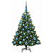 Albero di Natale artificiale con 150 LED Verde 120 cm PE e PVC - Foto miniatura 3