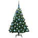 Albero di Natale artificiale con 150 LED Verde 120 cm PE e PVC - Foto miniatura 4
