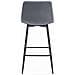 Sgabello TEOTO in velluto grigio scuro con gambe nere per cucina x3 - Foto miniatura 5