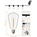Catene Luminose Led Solari Con Lampadine In Plastica, 7.6m, 1200mah, Pannello Solare Con Display Digitale - Foto miniatura 2