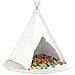 Tenda Teepee Bianco 120 x 120 x 150 cm Tessuto e Plastica - Foto miniatura 3