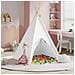 Tenda Teepee Bianco 120 x 120 x 150 cm Tessuto e Plastica - Foto miniatura 4