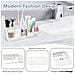 Organizzatore Porta Spazzolini Da Bagno In Silicone 2-in-1 - Contenitore Con Vassoio Di Drenaggio Grey - Foto miniatura 3