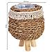 Fioriera In Corda Con Gambe 16x16x14h Cm - Foto miniatura 3