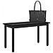 panchina Rovere Nero 80 x 35 x 45 cm Legno multistrato - Foto miniatura 3