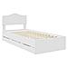 Struttura del letto Bianco 75 x 190 cm Legno Ingegnerizzato - Foto miniatura 4