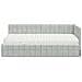 Struttura Letto Angolare con Materasso 2 pcs Grigio chiaro - Foto miniatura 5