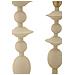 Set 2 Portacandele Gemini Crema E Oro In Ferro - Foto miniatura 3
