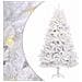 Albero di Natale artificiale Bianco 210 cm PVC e Metallo - Foto miniatura 1