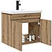 Mobile bagno con rubinetto Rovere Artigianale 61 x 40 x 74,5 cm - Foto miniatura 3