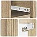 Mobiletto da notte a muro Rovere Sonoma 33 x 34,5 x 20 cm - Foto miniatura 7