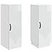 Set di armadi 2 pcs Bianco Lucido Legno ingegnerizzato - Foto miniatura 3
