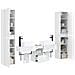 Set di mobili per il bagno 5 pz Bianco Lucido - Foto miniatura 6