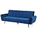 Divano Letto In Velluto Blu Scuro Selnes - Foto miniatura 7