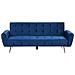Divano Letto In Velluto Blu Scuro Selnes - Foto miniatura 1