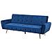 Divano Letto In Velluto Blu Scuro Selnes - Foto miniatura 5