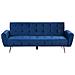 Divano Letto In Velluto Blu Scuro Selnes - Foto miniatura 6