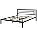 Letto In Metallo Nero Con Rete A Doghe 180 X 200 Cm Cusset - Foto miniatura 24