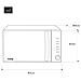 Forno Microonde Digitale VIO2 Capacità 20 L Potenza 700 W Colore Grigio / Nero - Foto miniatura 4