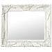Specchio Da Parete Stile Barocco 50x40 Cm Bianco - Foto miniatura 1
