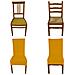 Set 2 vestisedia universale con schienale quadrato Subito Fatto per sedie da ufficio, cucina, sala da pranzo, camera, hotel o ristorante in tessuto super elasticizzato made in Italy Oro - Foto miniatura 1