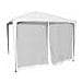 Zanzariera / moschiera Chiusura Anteriore Con Zip Per Gazebo 3x3 Mt Per Gazebo 3x3 3x4,5 Rilegatura Velcro Bianco In Pvc Oxford - Foto miniatura 2