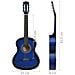 Set Chitarra Classica 8 pz per Principianti Blu 3/4 36"" - Foto miniatura 4
