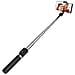 Selfie Stick Wireless Bluetooth Con Funzione Treppiedi Altezza Regolabile Nero - Foto miniatura 1