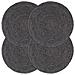 Tovagliette 4 Pz Grigio Scuro Neutro 38cm Rotonde In Juta - Foto miniatura 1
