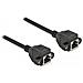 Cavo di estensione di rete S /FTP RJ45 femmina per RJ45 maschio Cat. 6A 2 m nero - Foto miniatura 1