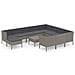 Set Divani Da Giardino 12 Pz Con Cuscini In Polyrattan Grigio - Foto miniatura 2