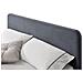 Newyork Struttura Letto In Velluto Grigio Con Led 160x200 Cm - Foto miniatura 2