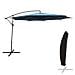 Oahu Ombrellone Rotondo Diametro 3,50m Blu Grigio + Copertura - Foto miniatura 1