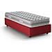 Letto Singolo Ilaria, Letto Contenitore Con Rivestimento In Tessuto, 100% Made In Italy, Apertura Frontale, Adatto Per Materasso Cm 90x190, Rosso - Foto miniatura 2