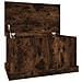 Contenitore Rovere Fumo 70x40x38 Cm Legno Multistrato - Foto miniatura 2