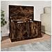 Contenitore Rovere Fumo 70x40x38 Cm Legno Multistrato - Foto miniatura 1
