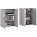 Armadietti A Parete 2 Pz Grigio Sonoma In Legno Multistrato - Foto miniatura 3
