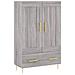 Credenza Grigio Sonoma 69,5x31x115 Cm In Legno Multistrato - Foto miniatura 2