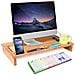 Mobile Rialzo Monitor Pc Tv Computer Portatile Con Organizer Scrivania 60x30x8cm - Foto miniatura 1