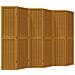 Divisorio Ambienti 6 Pannelli Marrone Legno Massello Paulownia - Foto miniatura 2
