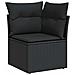 Set Divani Da Giardino 11 Pz Con Cuscini In Polyrattan Nero - Foto miniatura 6