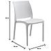 Sedia In Resina Impilabile Made In Italy Design Per Interno Esterno Sofia Bianca 4 Pz - Foto miniatura 4
