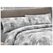 Copripiumino Sacco Piumone 100% Cotone Made In Italy Disegno Nebula Piazza E Mezza Grigio - Foto miniatura 3