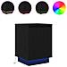 Comodino Con Luci Led Nero 38x34x50 Cm - Foto miniatura 2