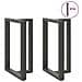 Gambe Tavolo Bar Forma T 2 Pz Antracite 60x35x(90-91)cm Acciaio - Foto miniatura 1