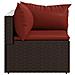 Divani Angolari da Giardino con Cuscini 2pz Polyrattan Marrone - Foto miniatura 4
