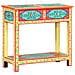 Tavolo Consolle Dipinto A Mano 80x35x75 Cm In Legno Di Mango - Foto miniatura 2