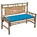 Lusso Casadino -  Panca Da Giardino Con Cuscino 120 Cm In Bambù - Foto miniatura 2