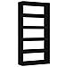 Libreria /divisorio Nero 80x30x167,4 Cm Legno Massello Di Pino - Foto miniatura 1